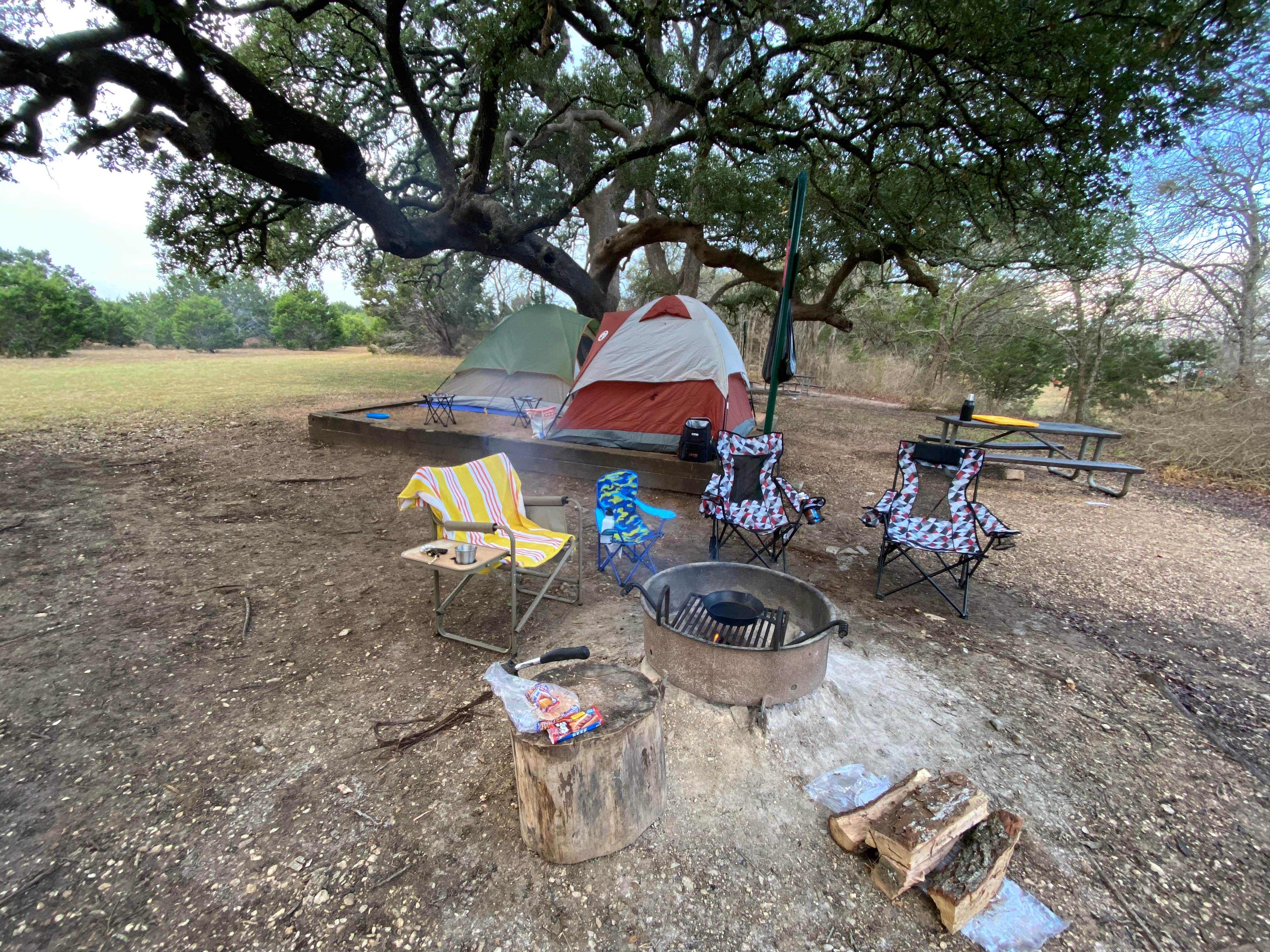 Steve L.'s photo of tent camping at Tejas Park near Horseshoe Bay, TX