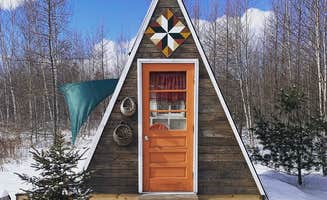 Ashley F.'s photo of a cabin at Micro A-Frame Cabin near Alton, ME