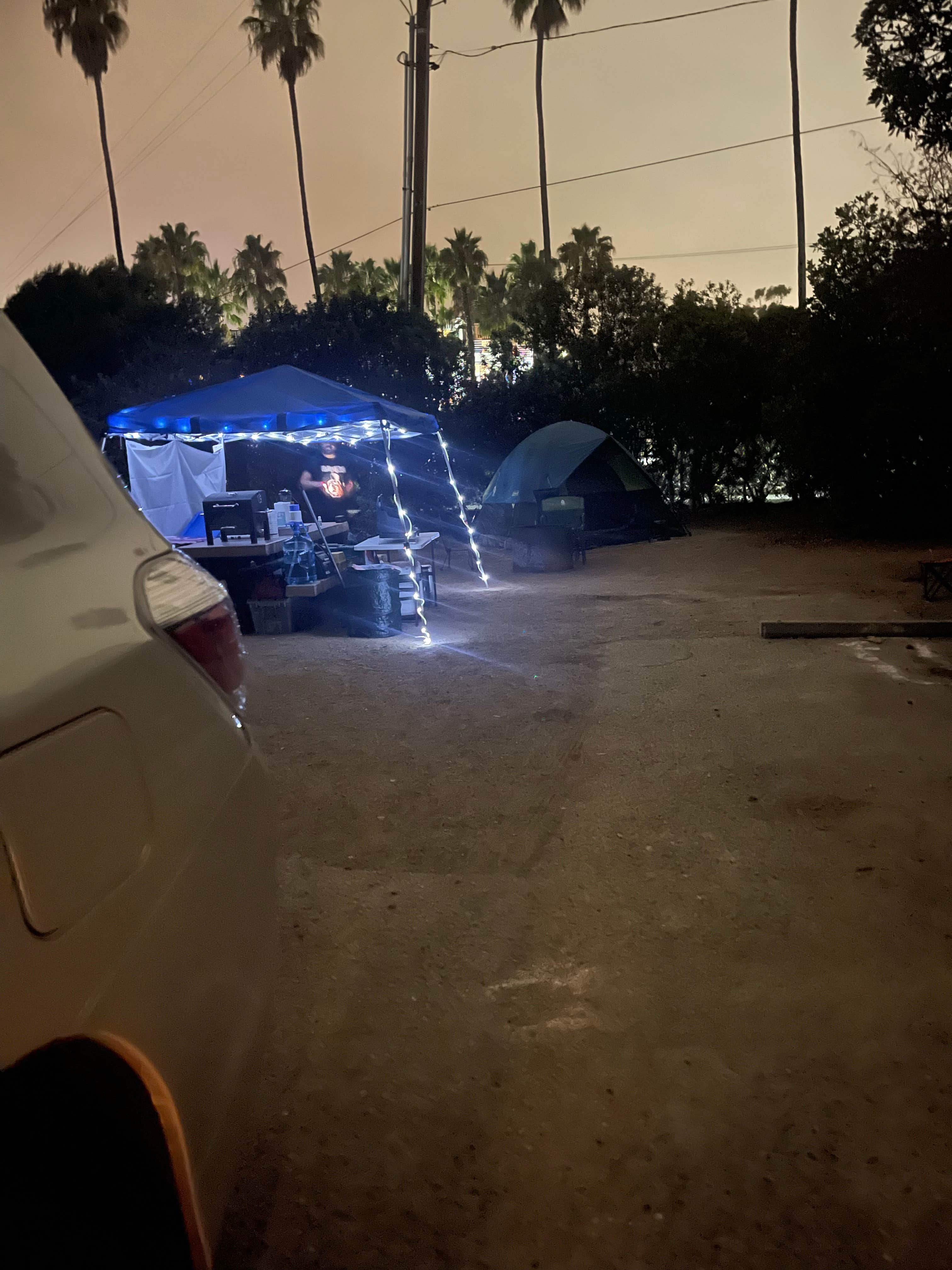 Susan's photo of tent camping at Doheny State Beach Campground near Yorba Linda, CA