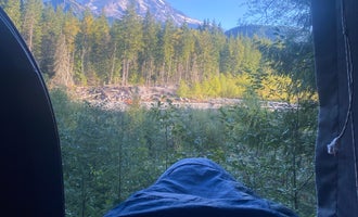 Camping near Carbon River: Skate Creek Dispersed, Longmire, Washington