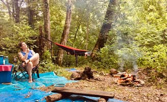 Amy B.'s photo of camping with pets at Red River Gorge Campground near Slade, KY