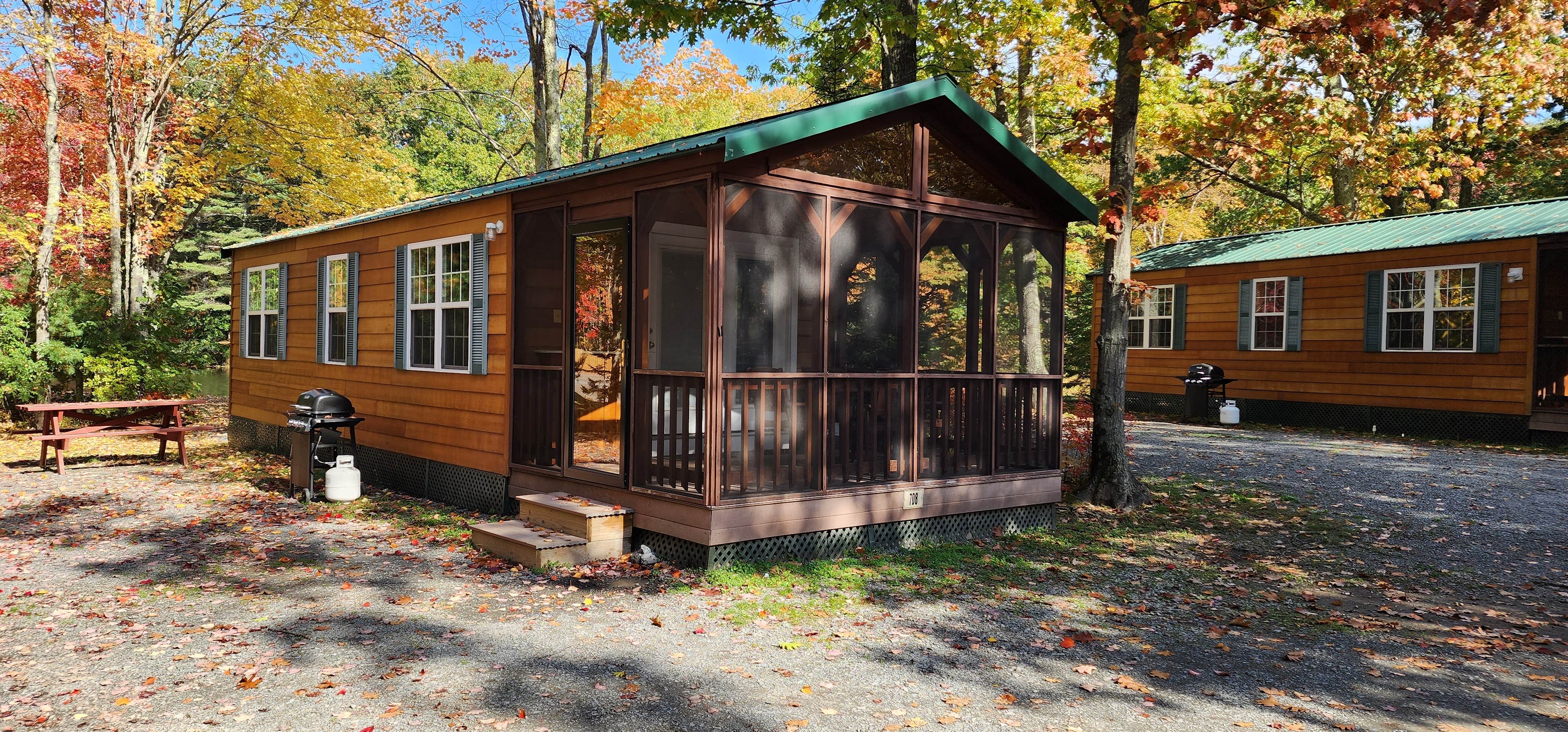 Matt R.'s photo of a cabin at Bayley's Camping Resort near Kennebunk, ME