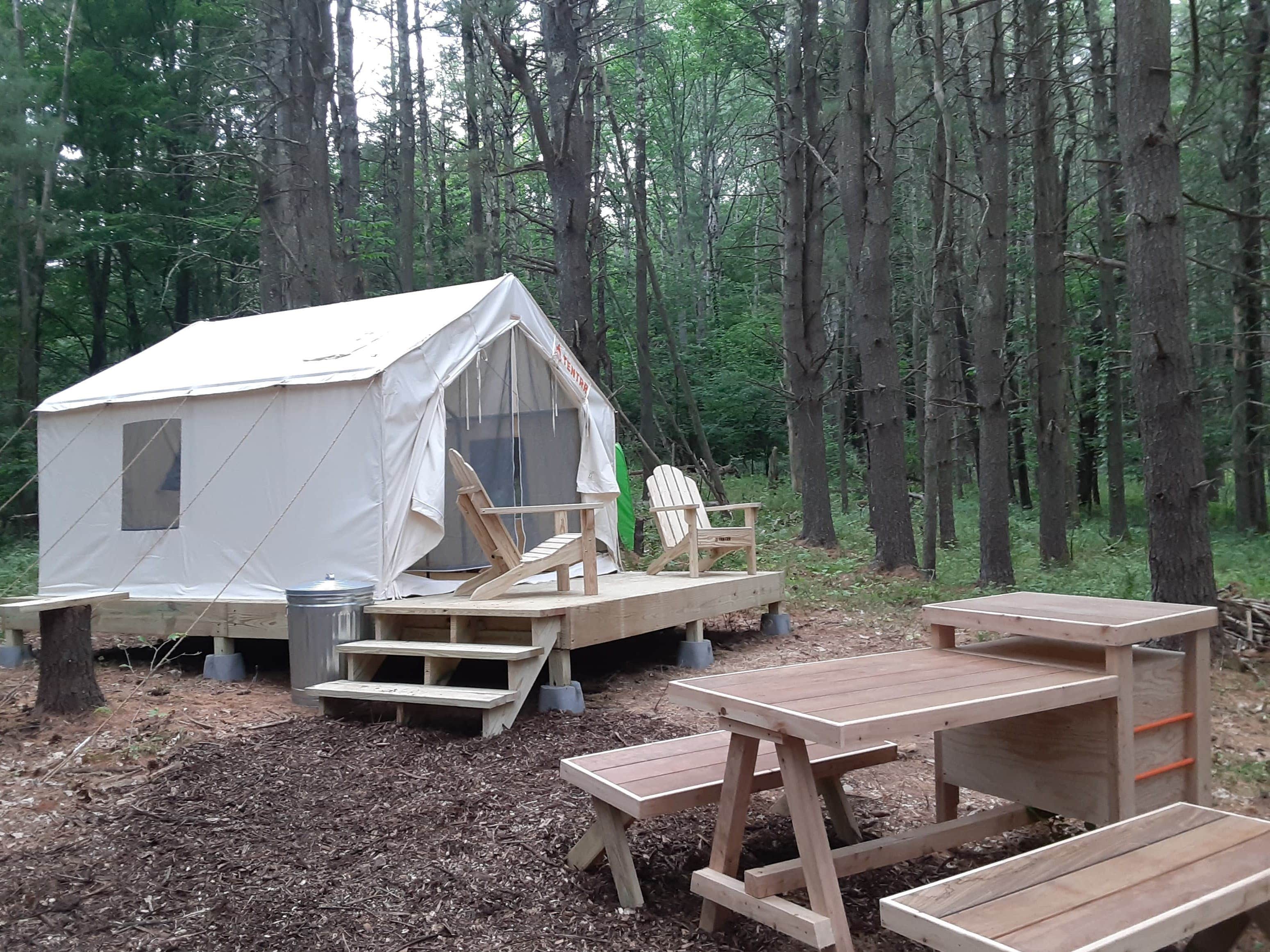 The Dyrt's photo at Tentrr Signature Site - Forest Farm Waterfall Camp Site near Howes Cave, NY