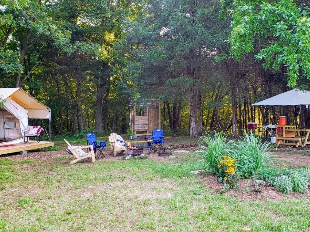 Camper submitted image from Tentrr Signature Site - Evensong Farm - Wineberry - Coleman Outfitted Site - 2