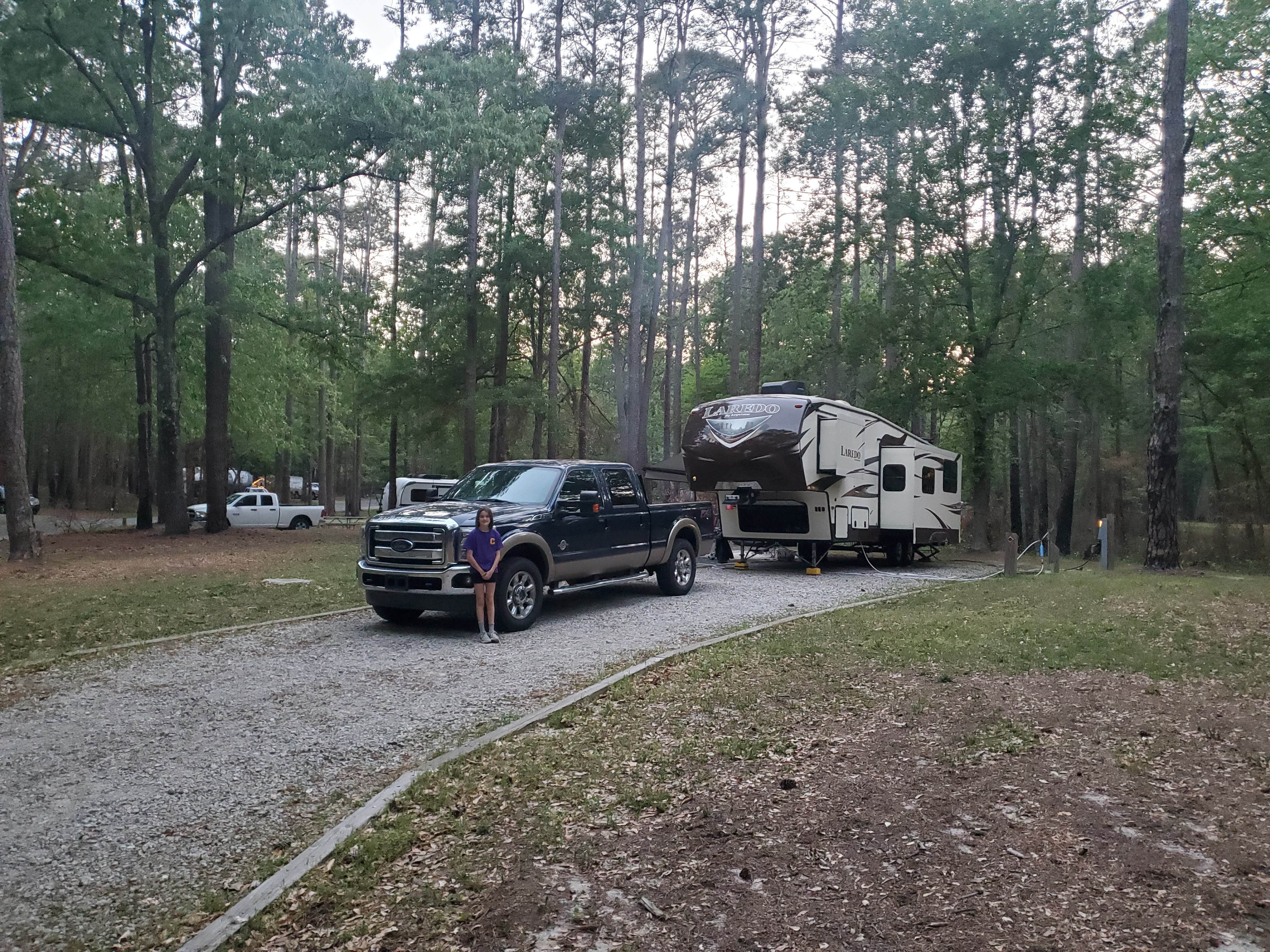 Stacey G.'s photo of rv camping at Cliffs of the Neuse State Park Campground near Grifton, NC
