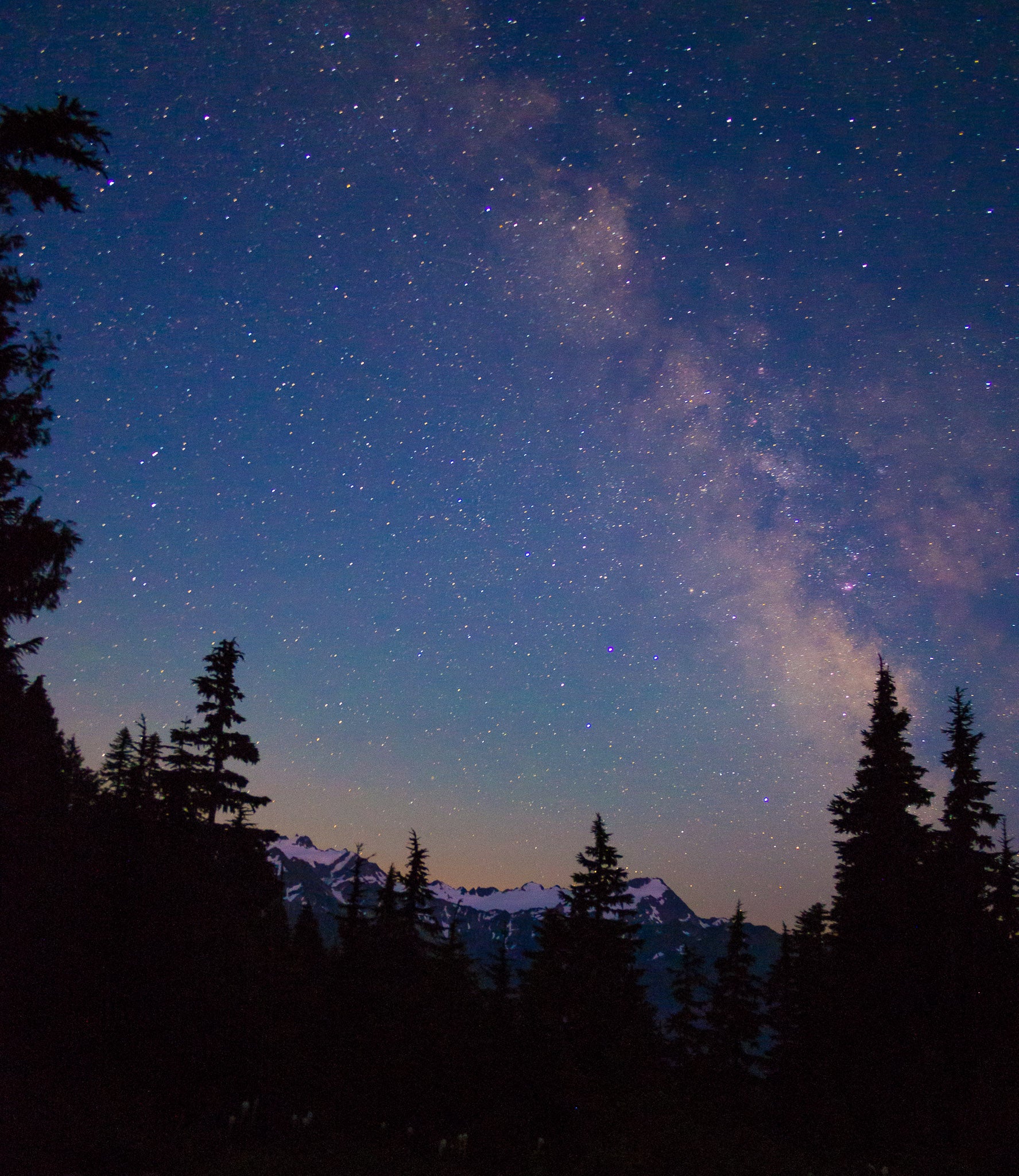 The milky way above Mt. Olympus