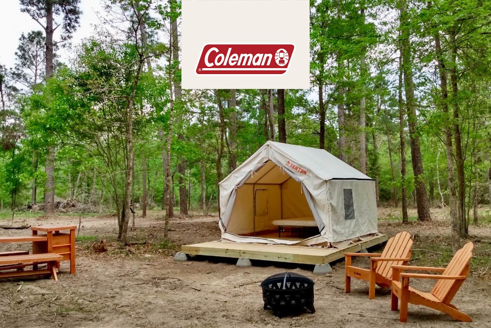 Camper submitted image from Tentrr Signature Site - Hidden Forest - Coleman Outfitted Site - 1