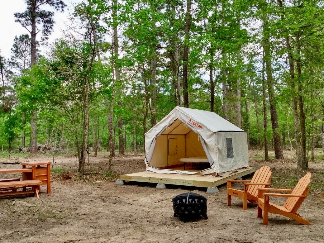 Camper submitted image from Tentrr Signature Site - Hidden Forest - Coleman Outfitted Site - 2