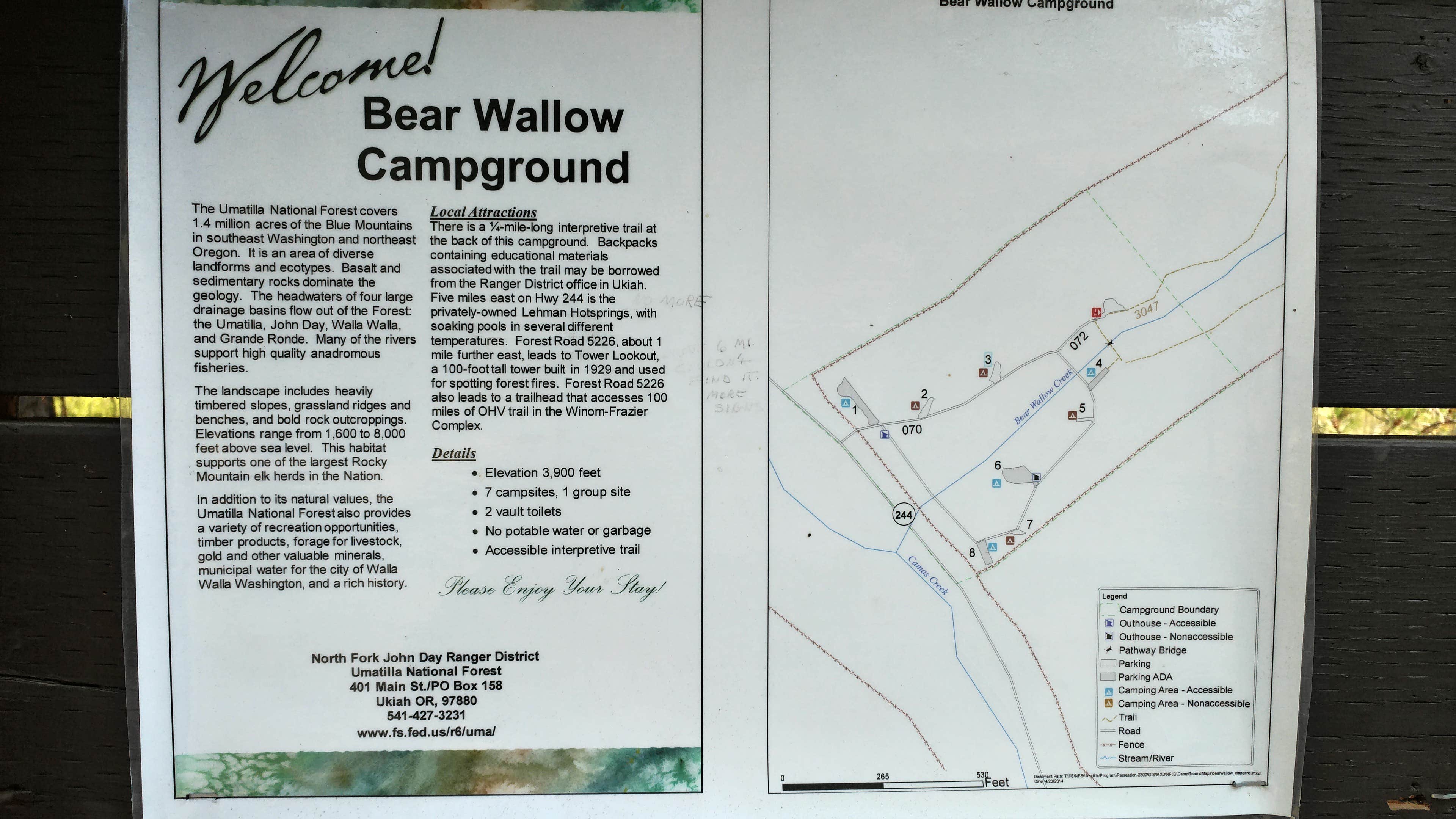 Camper-submitted photo at Bear Wallow Creek near Ukiah, OR