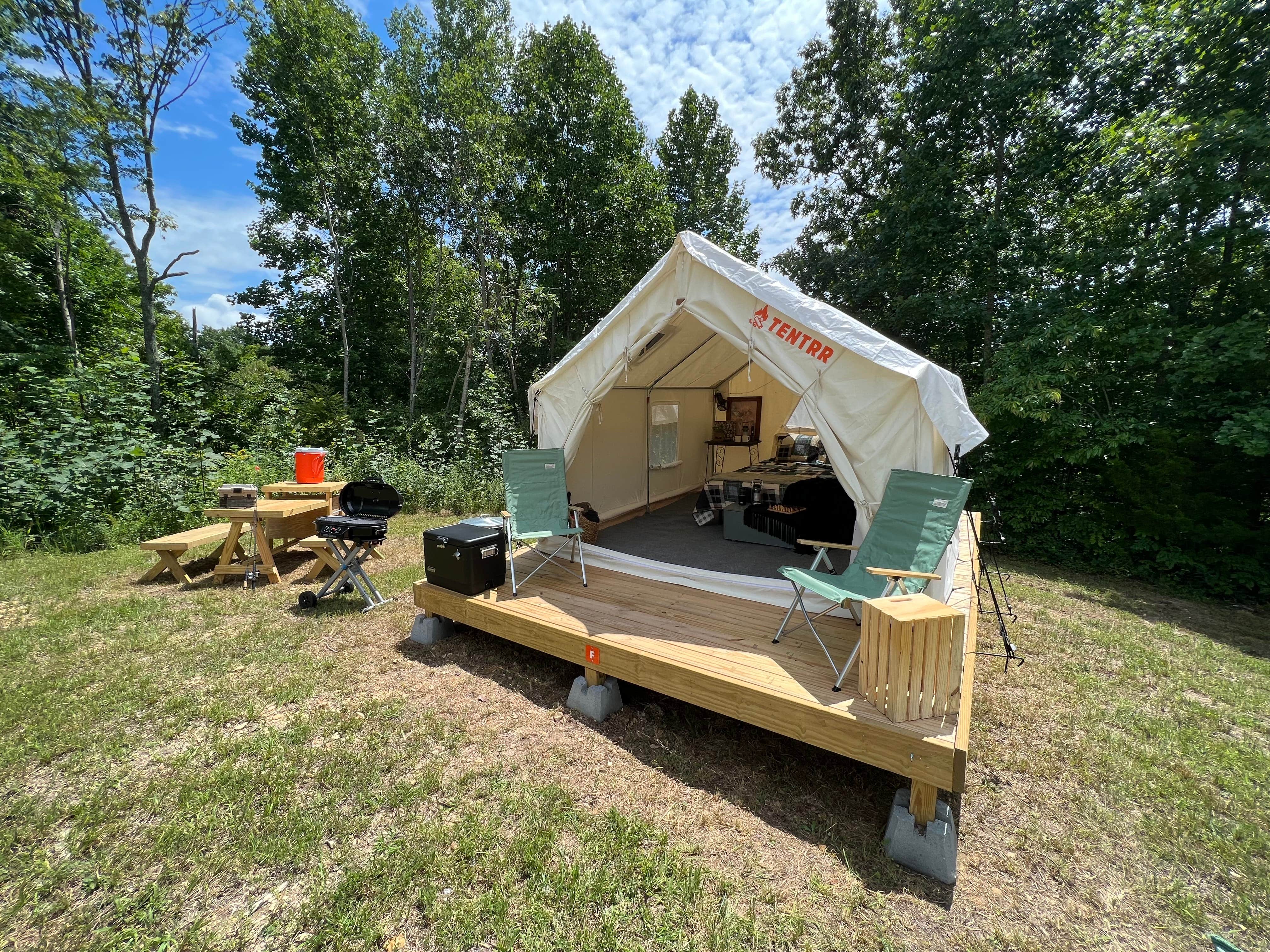 The Dyrt's photo at Tentrr Signature Site - Iceman at Defenders Retreat - Coleman Outfitted Site near Antioch, TN