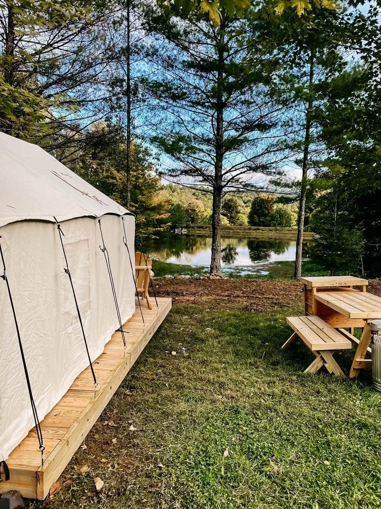 The Dyrt&#x27;s photo at Tentrr Signature Site - Piney Pond Retreat at Tuckaway Tree Farm near Lemont, PA