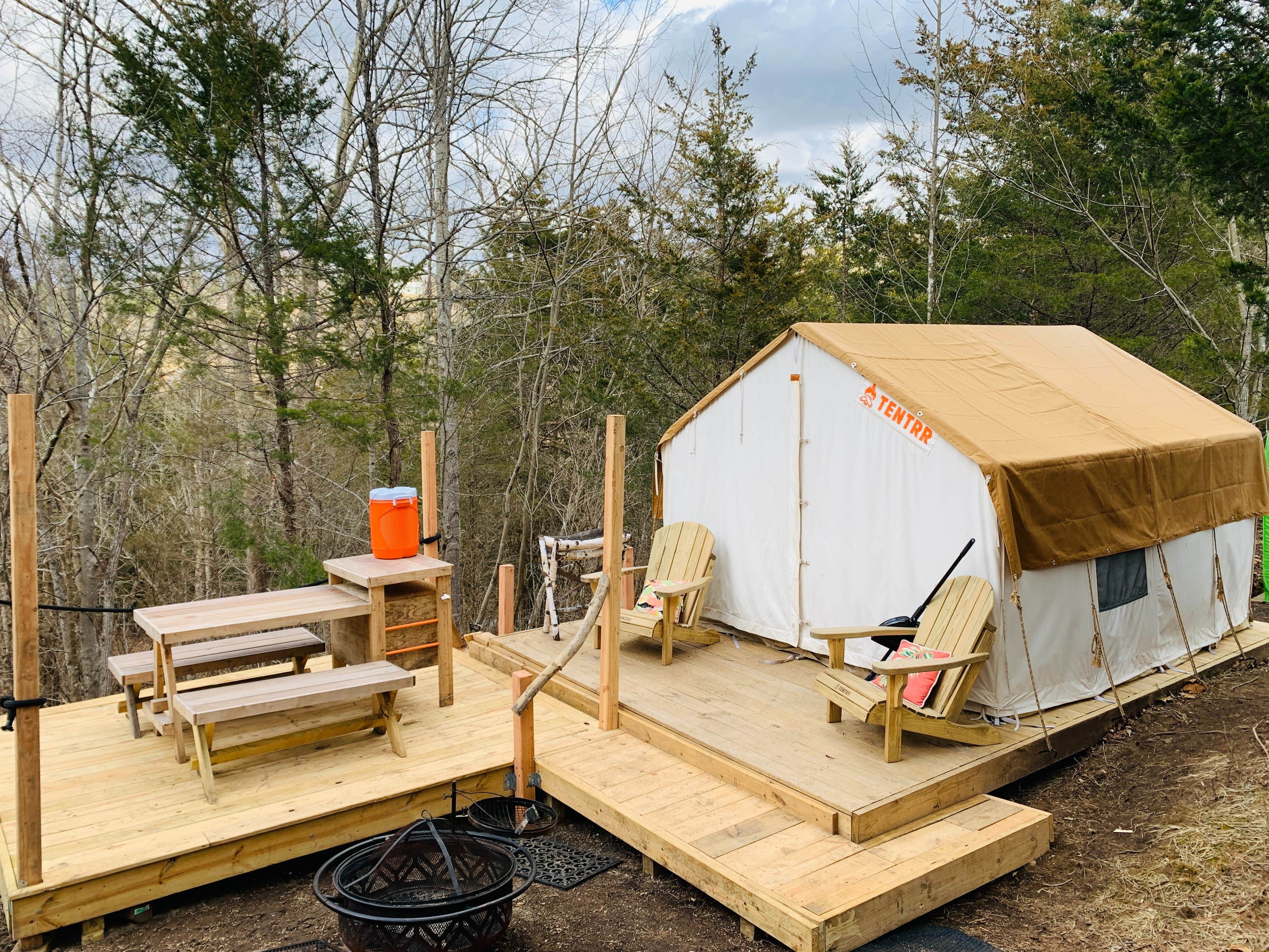The Dyrt's photo at Tentrr Signature Site - Beaverdam Falls - Top of the Rock - Coleman Outfitted Site near Paint Bank, VA
