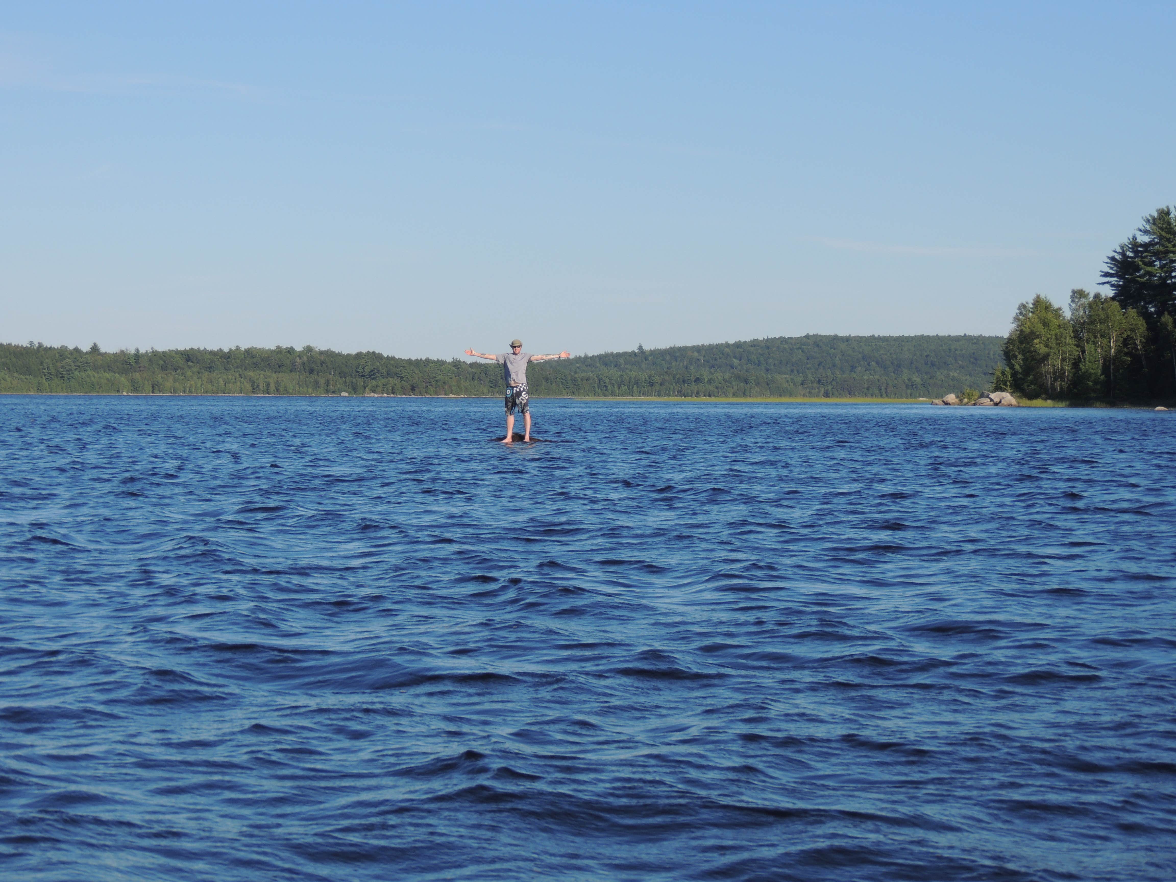 BIG rock just above the surface made some fun pix