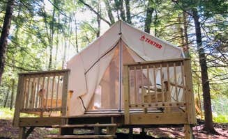 The Dyrt's photo at Tentrr Signature Site - Come As You Are at the Tentrr Catskill Retreat - Stream View - Single Camp with Queen Bunk Bed near Liberty, NY