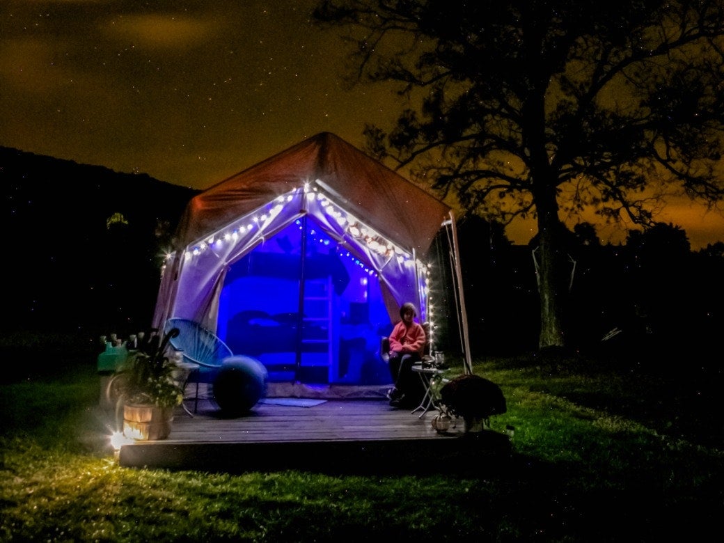 Camper submitted image from Tentrr Signature Site - Little Sit Farm Cosmic Glamping Site - 1