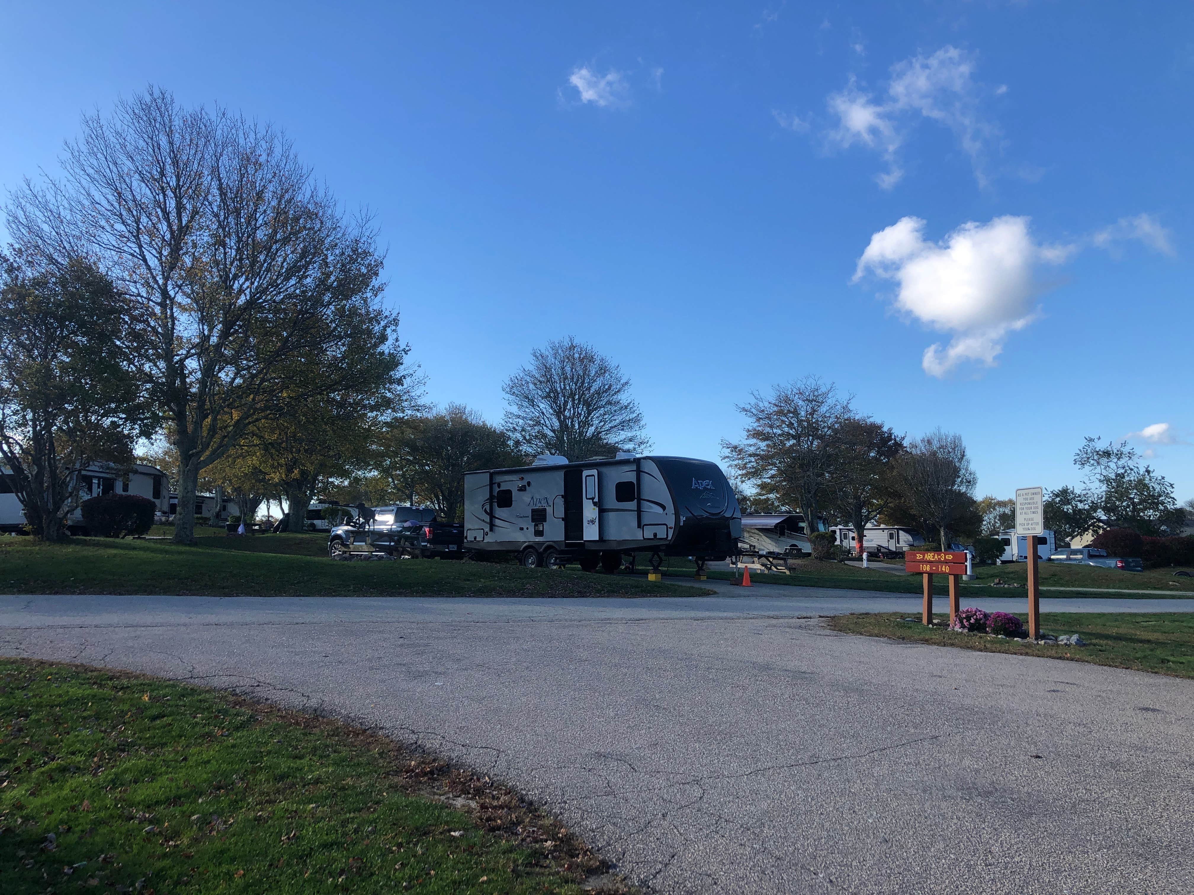 James N.'s photo of rv camping at Fishermens Memorial State Park Campground near North Kingstown, RI