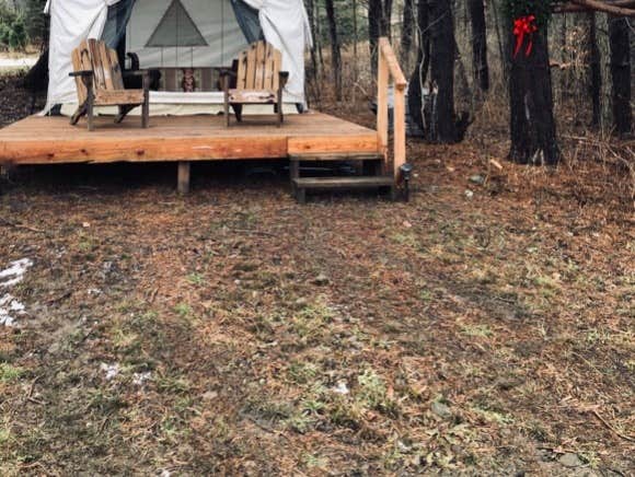 The Dyrt's photo at Tentrr Signature Site - Christmas tree farm hideaway pond Delight! And Winter Escape!! near New Woodstock, NY