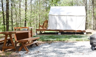 Tentrr Signature Site - Milford Dogwood Blue Ridge Mountains with electricity/AC & heat  and WIFI Site Pond View