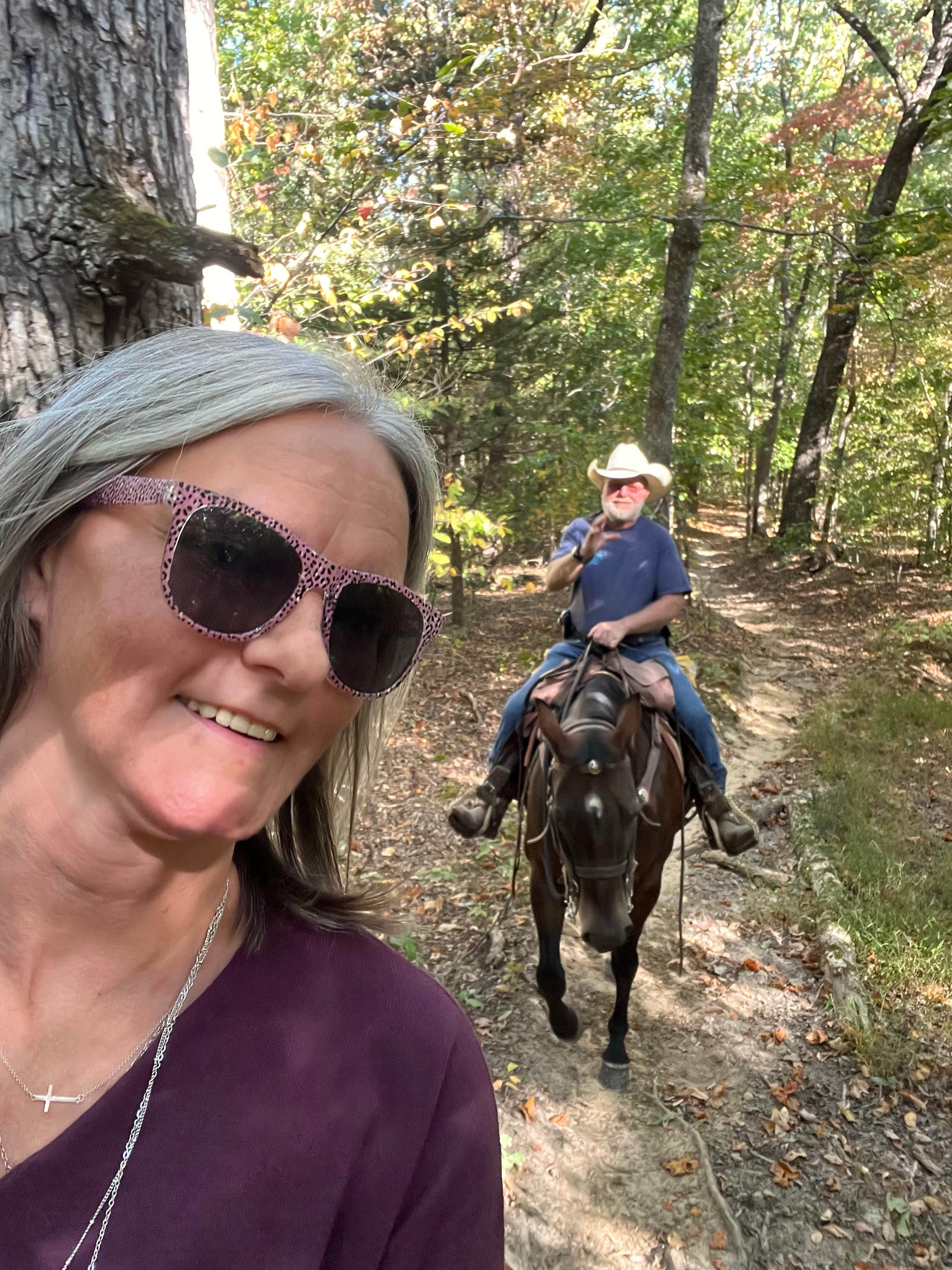 Amanda F.'s photo of camping with a horse at Chickasaw State Park Campground near Bolivar, TN