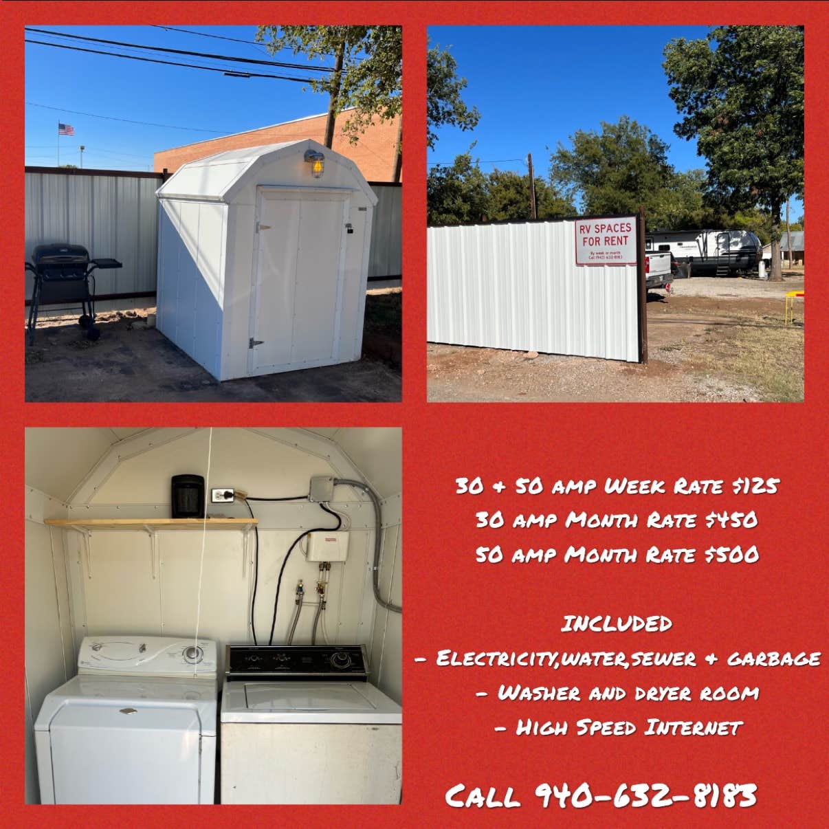 Camping near Glen and Myras Lodge and RV Park: Robertson Electric RV Park, Iowa Park, Texas