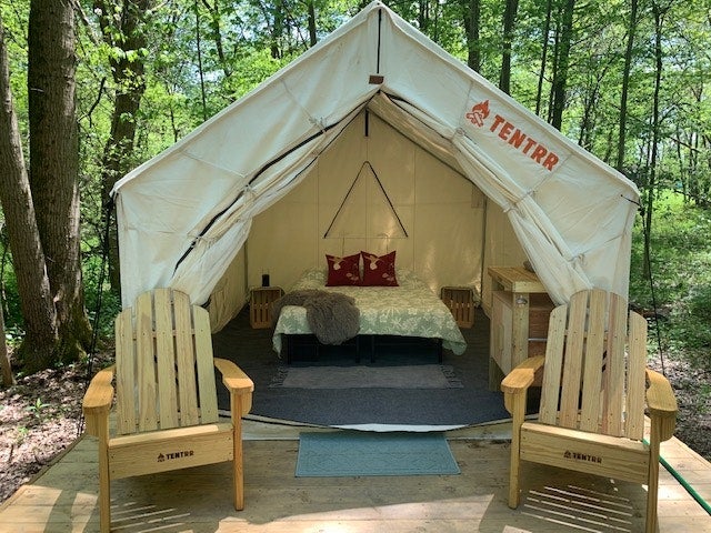 Camper submitted image from Tentrr Signature Site - Hawkeye Hideaway - 1