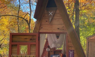 Camping near Happy ðŸ˜ƒ Camper!: Rustic A-frame by the Water, Woonsocket, Massachusetts
