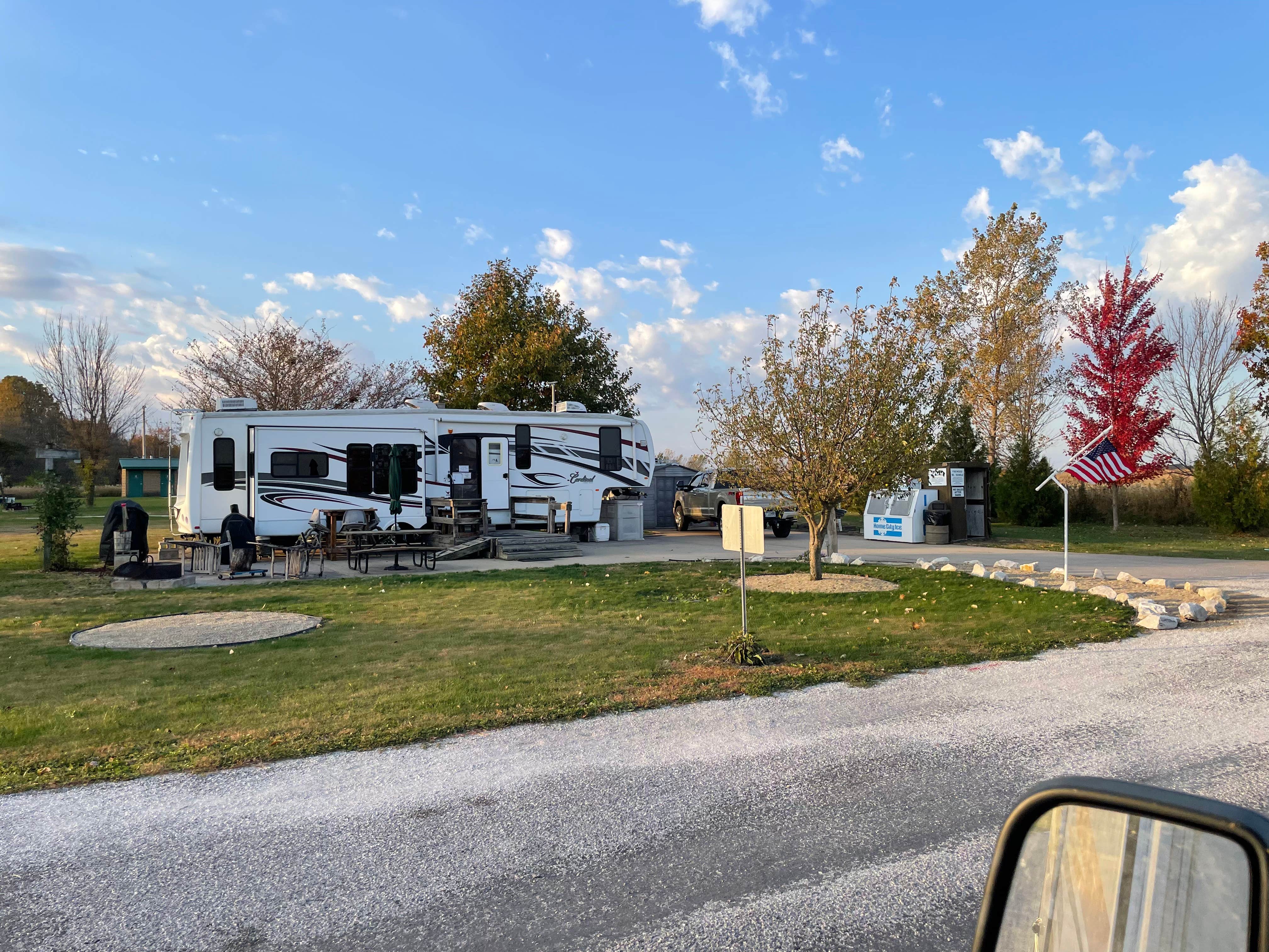 Jennifer  K.'s photo of rv camping at Primitive Campground — Jim Edgar Panther Creek State Fish and Wildlife Area near Colchester, IL