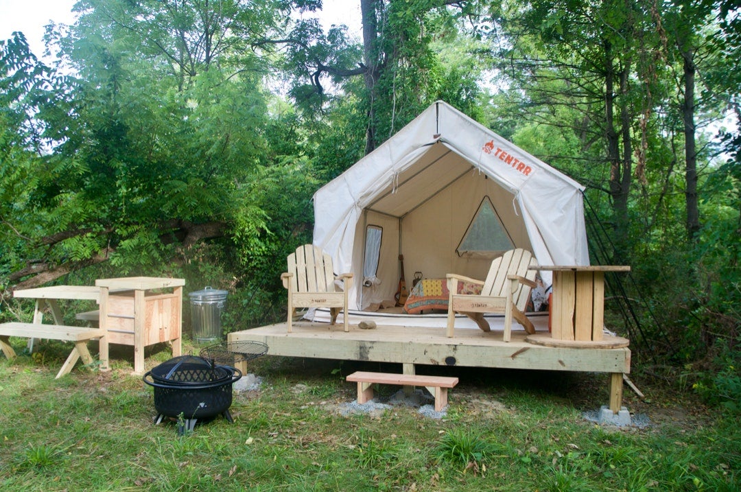 Camper submitted image from Tentrr Signature Site - Great Barrington Glamping With Goats and Bunnies on Property - 1