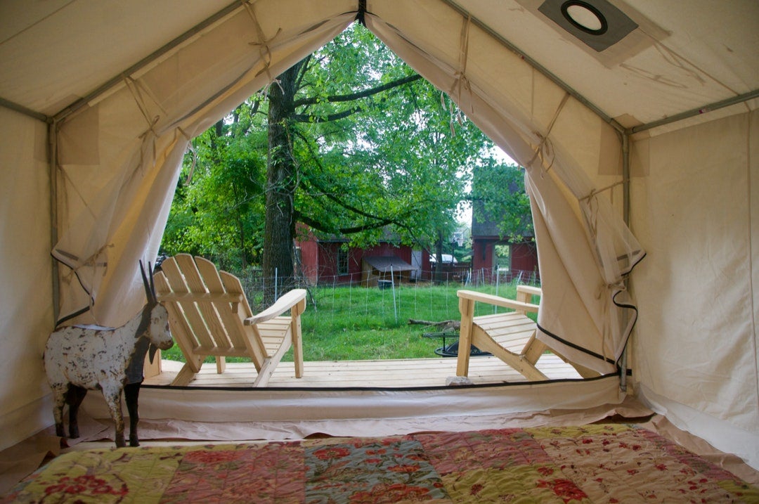 Camper submitted image from Tentrr Signature Site - Great Barrington Glamping With Goats and Bunnies on Property - 2
