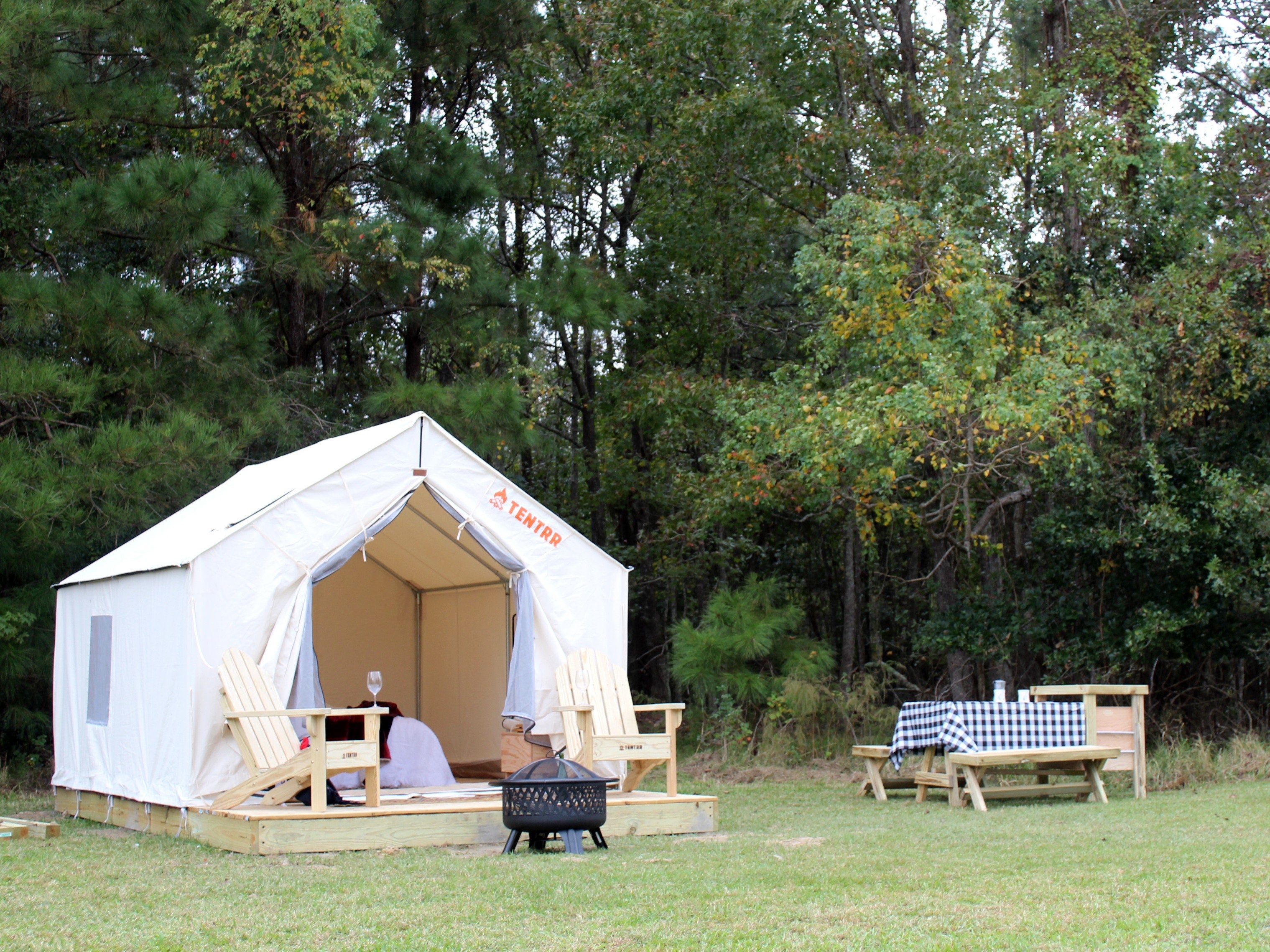 Camper submitted image from Tentrr State Park Site - Louisiana Fontainebleau State Park - Teepee Field A - Single Camp - 1