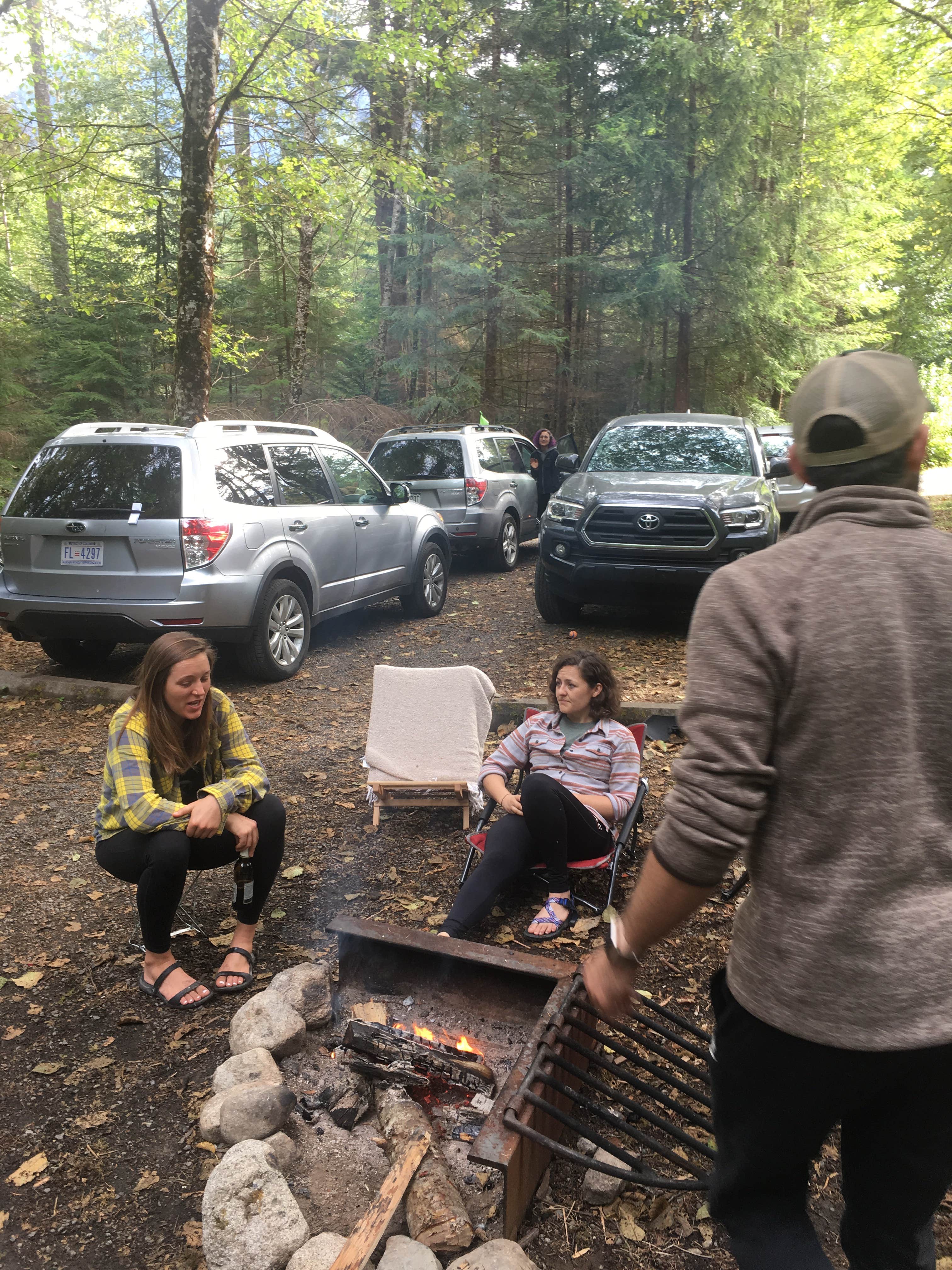 Parking at each campsite