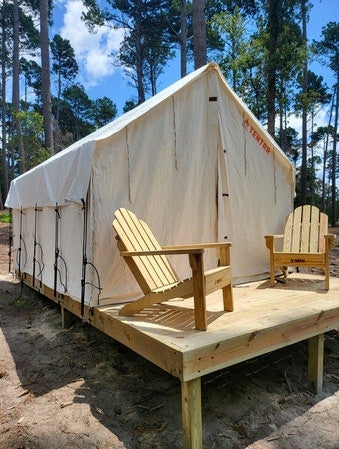 Camper submitted image from Tentrr State Park Site - Louisiana North Toledo Bend State Park - Forest Glade F - Single Camp - 1
