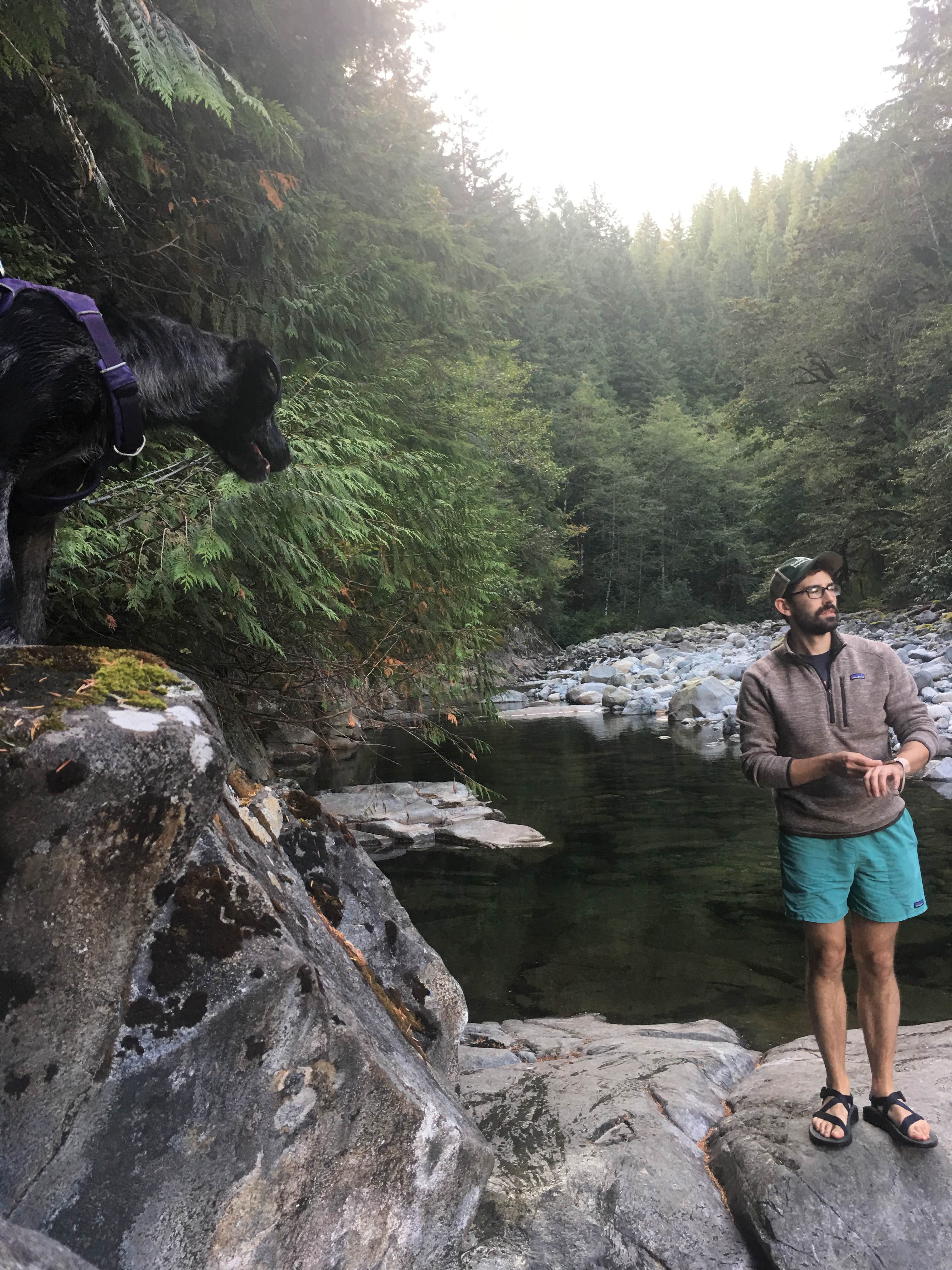 At the river
