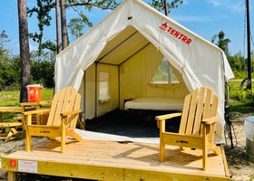 Tentrr State Park Site - Louisiana Sam Houston Jones State Park - Woodland J Double Camp