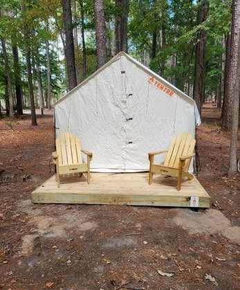 Camper submitted image from Tentrr State Park Site - Louisiana North Toledo Bend State Park - Hilltop G - Double Camp - 1