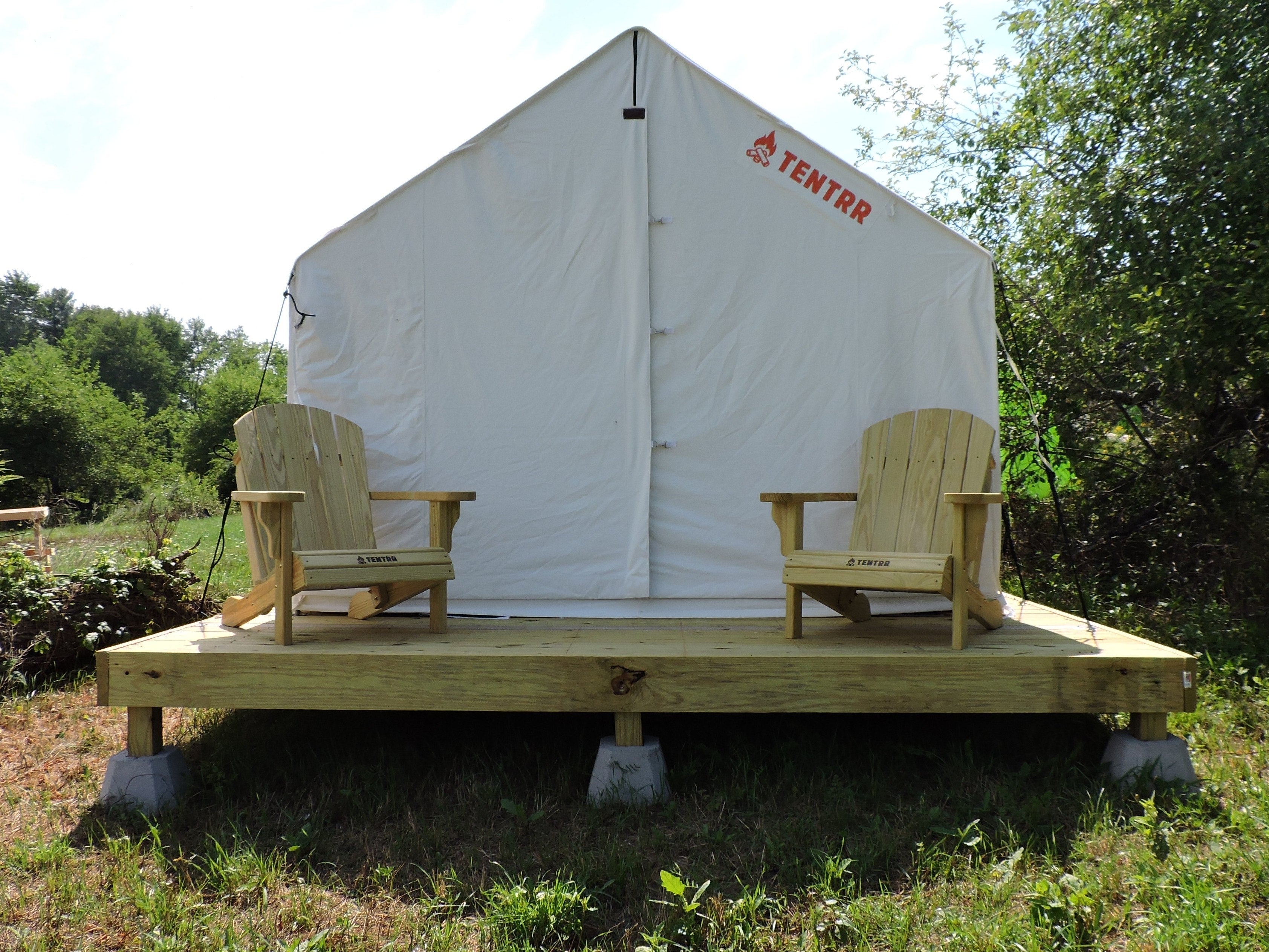 Camper submitted image from Tentrr Signature Site - Orchard Tent Overlooking Mohonk Golden Russet - 1