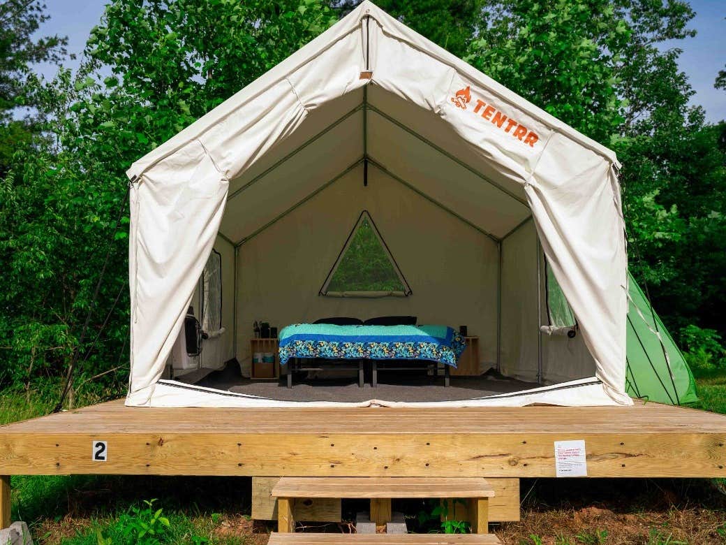 The Dyrt's photo of glamping accommodations at Tentrr Signature Site - Persimmon Green Hilltop - Site 2 near Candler, NC