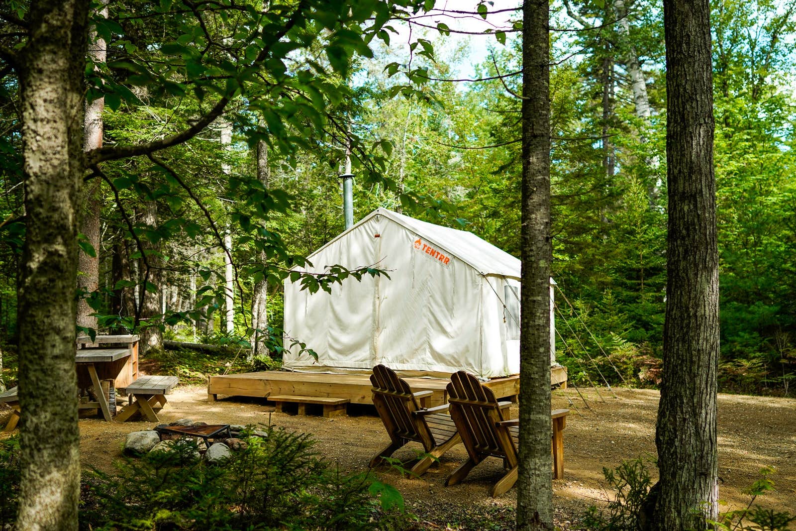 The Dyrt's photo at Tentrr State Park Site - Maine Mount Blue State Park - Wooded Site - Single Camp near Carrabassett Valley, ME
