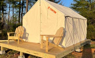 The Dyrt's photo of glamping accommodations at Tentrr Signature Site - Persimmon Green Hilltop - Site 2 near National Forests in North Carolina
