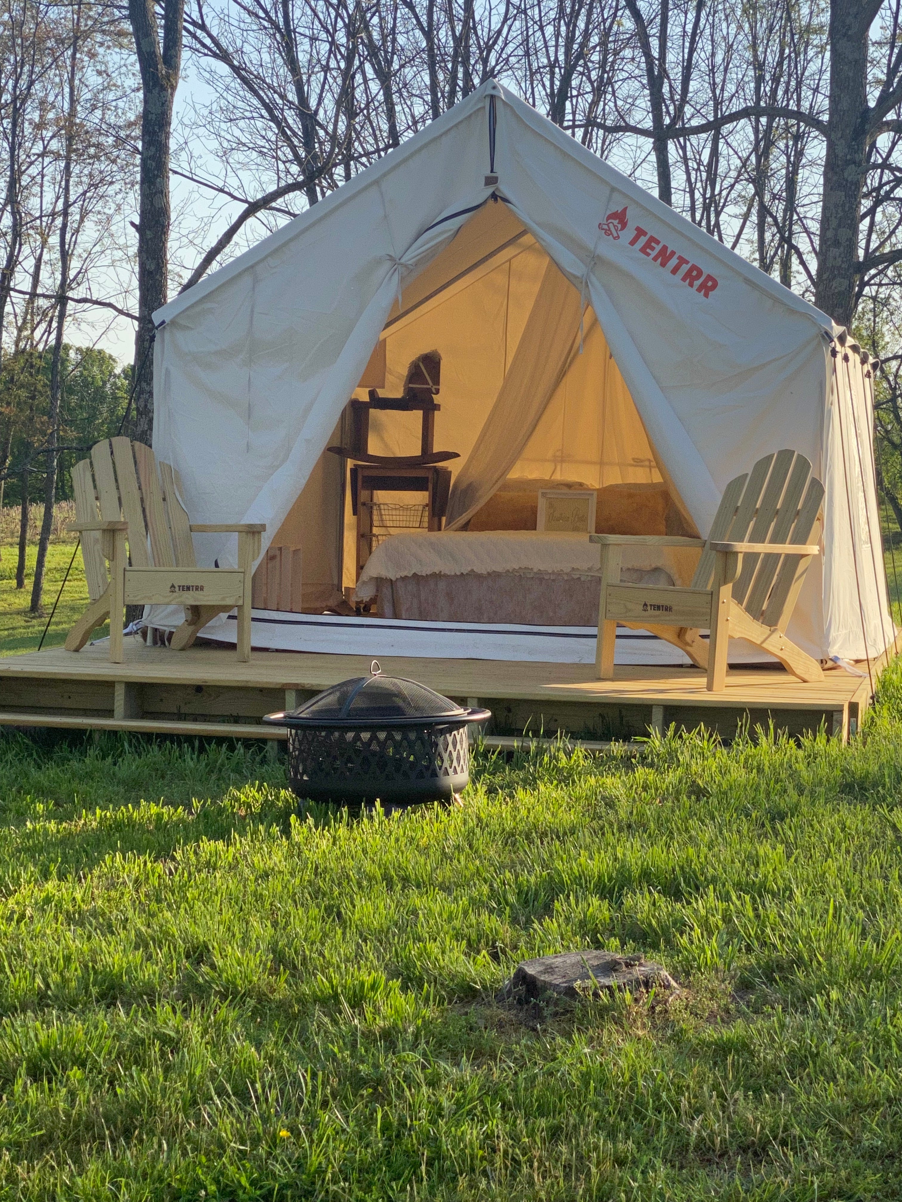 Camper submitted image from Tentrr Signature Site - Southern Belle "Hotel" at The Stickley Farm - 1