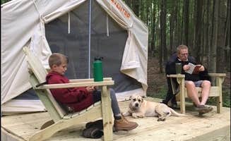 The Dyrt's photo of camping with pets at Tentrr Signature Site - Hollow Tree Camp - Coleman Outfitted Site near Narrowsburg, NY