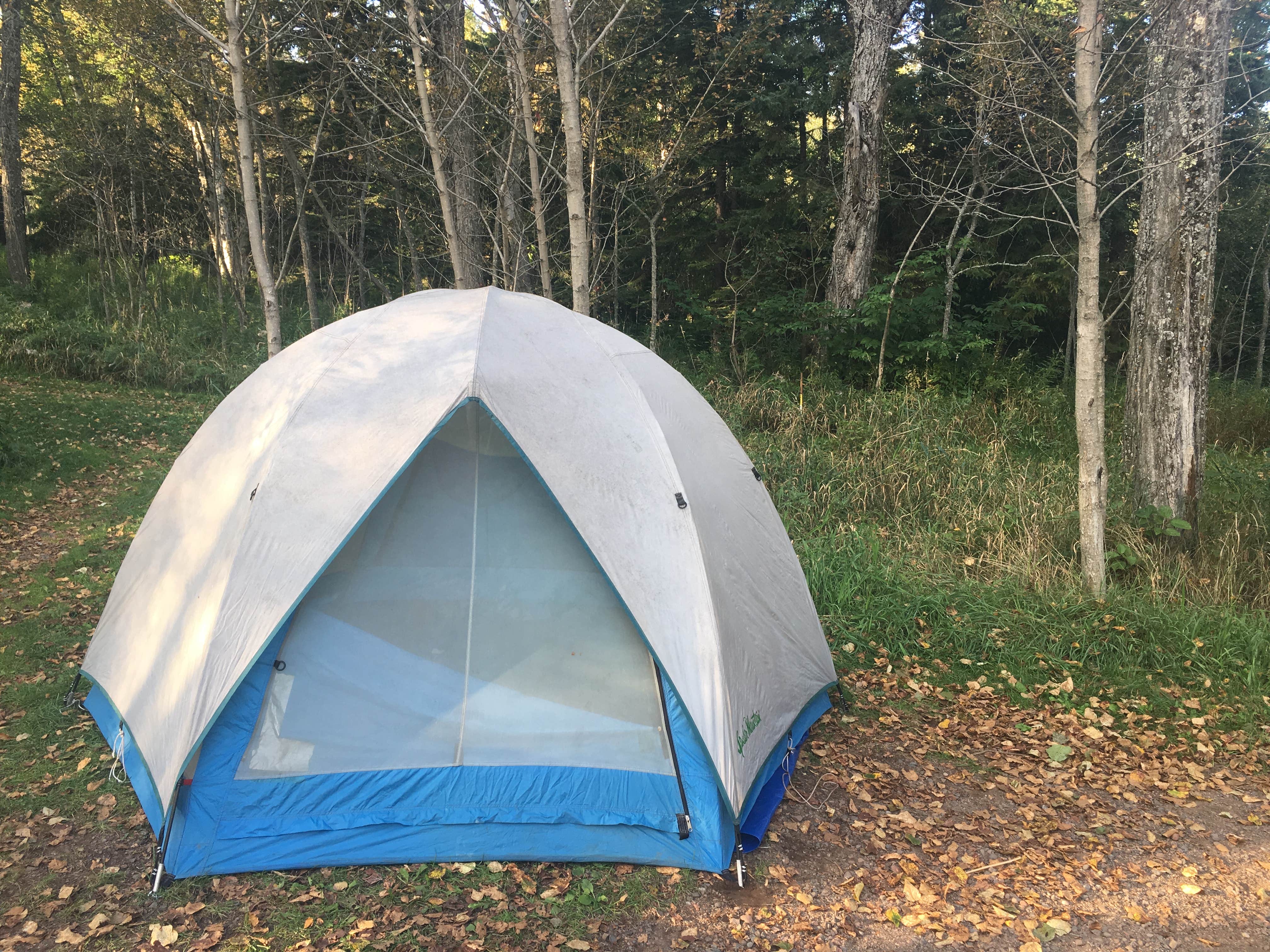 Lesley R.'s photo of tent camping at Lake Superior Cart-in Campground — Tettegouche State Park near Tofte, MN