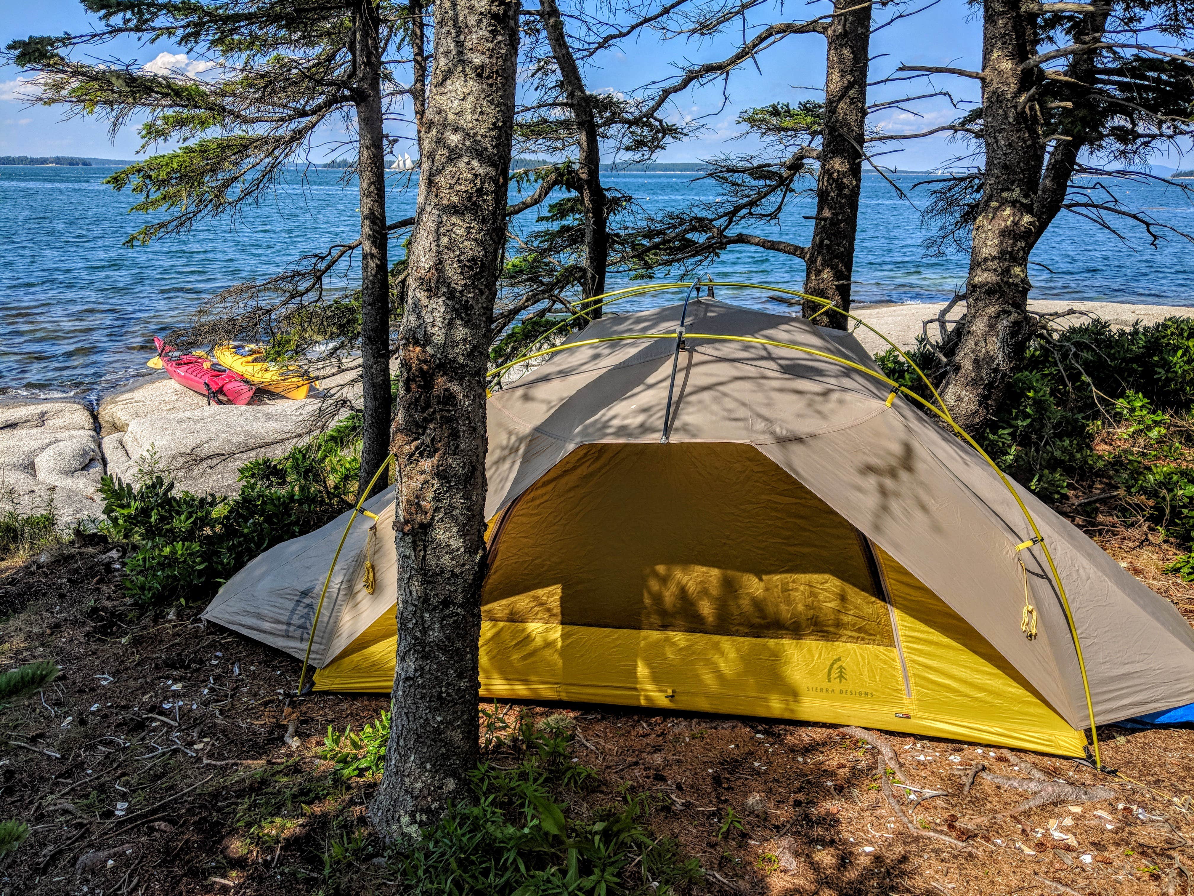 Shari  G.'s photo of tent camping at Shivers Island — Settlement Quarry Preserve near Alna, ME