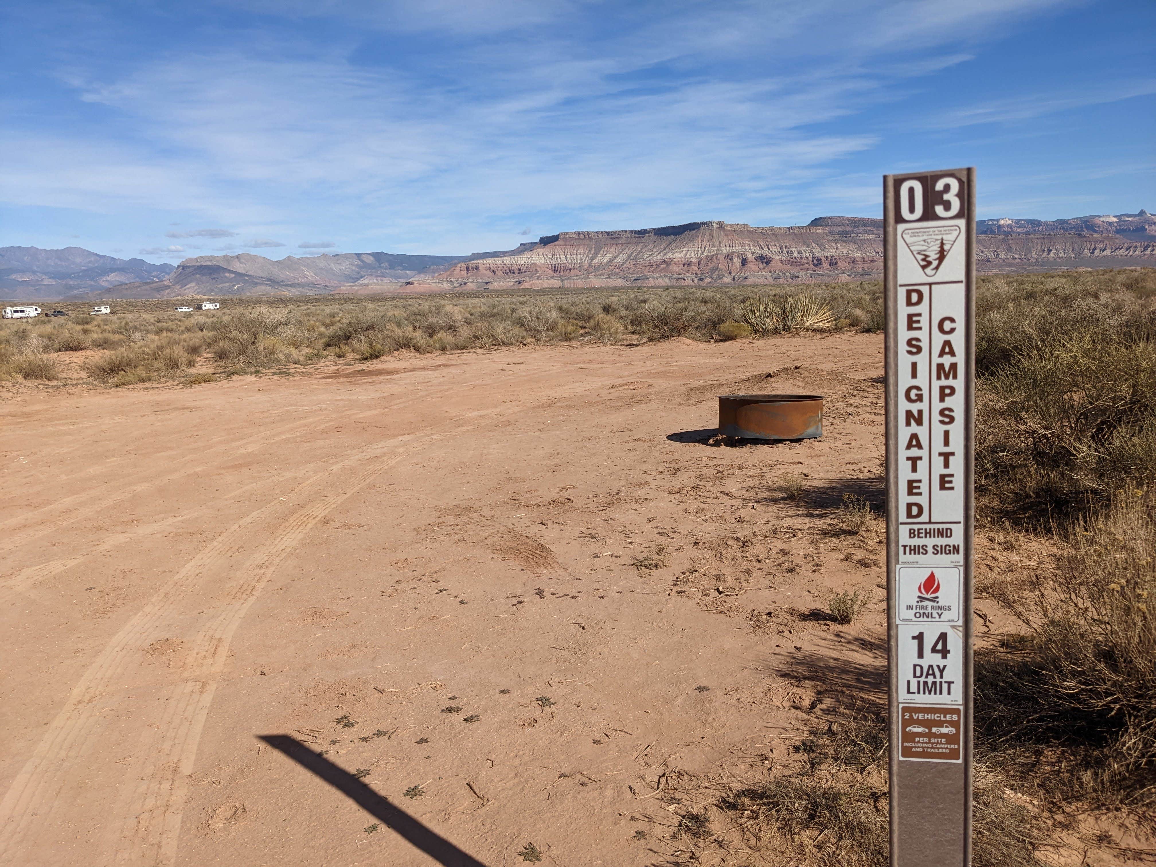 Camper submitted image from Hurricane Cliffs BLM dispersed #1-12 spur - 2