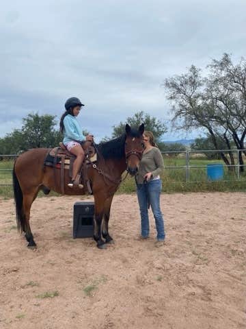Geraldine B.'s photo of camping with a horse at Rancho del Nido near Tucson, AZ