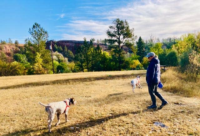 MickandKarla W.'s photo of camping with pets at Hidden Lake Campground and Resort near Chadron, NE
