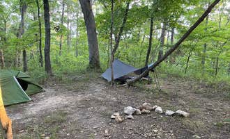 Camping near Tievoli Hills Resort - Family Resorts and Travel: Lone Spring Trail Backpacking Campsite(s), Silex, Missouri