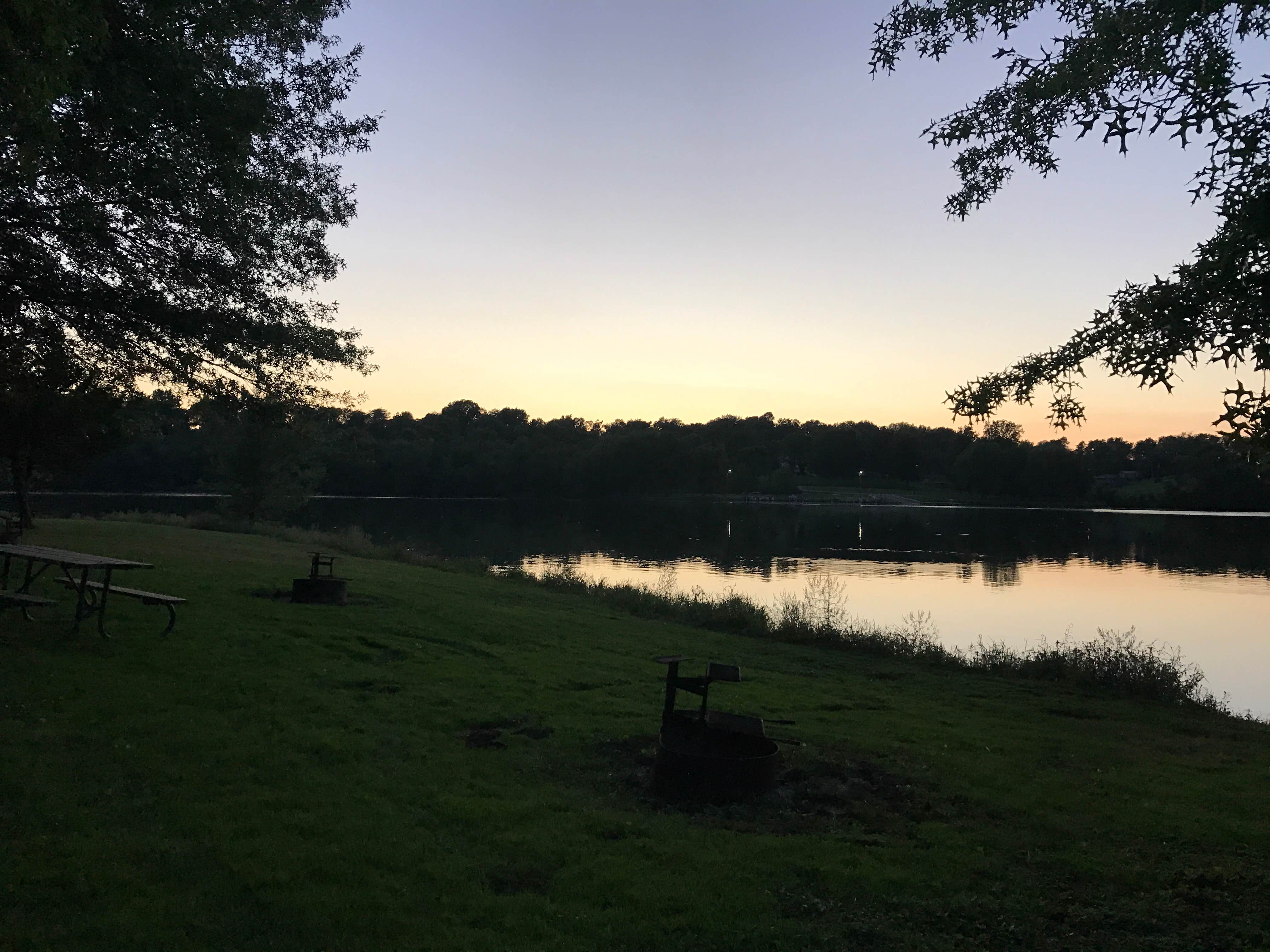 Sunset near the end of the non-electric sites loop. 
