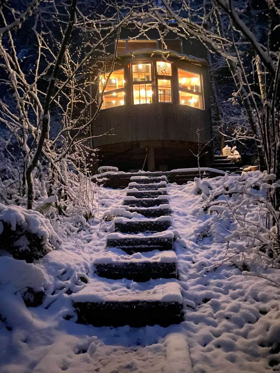 Mokey S.'s photo of glamping accommodations at Coffee Creek Community & Gardens near Mossyrock, WA