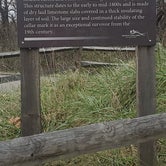 historical marker for root cellar